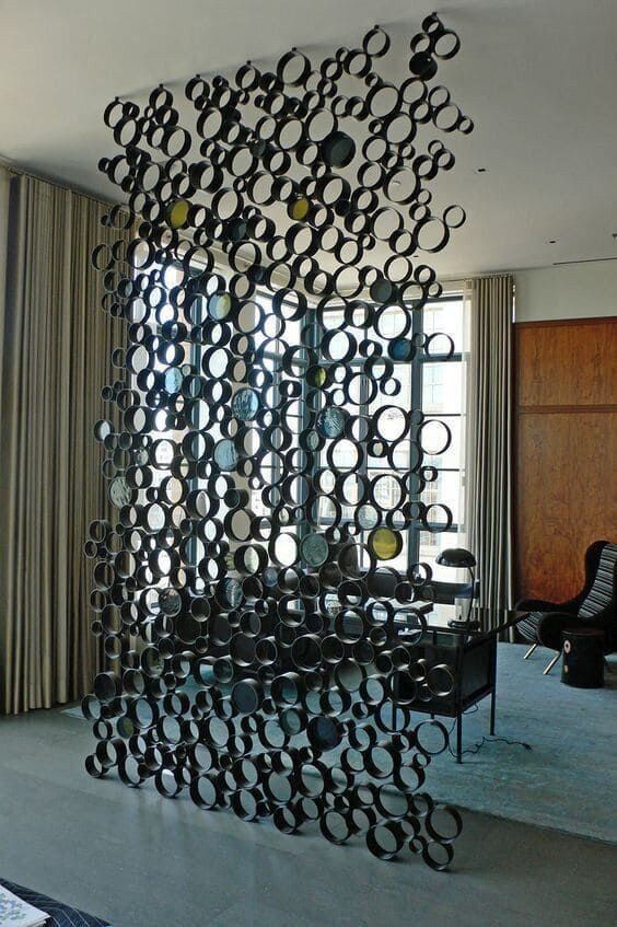 Modern Circular Metal Room Divider