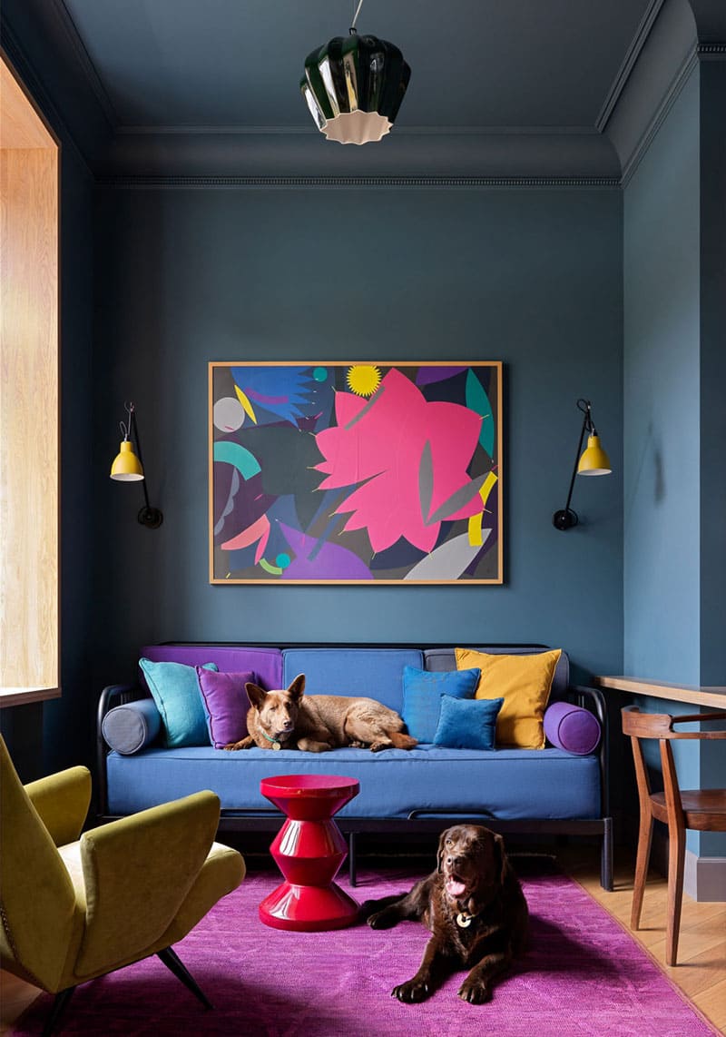 Modern Jewel-Toned Reading Nook