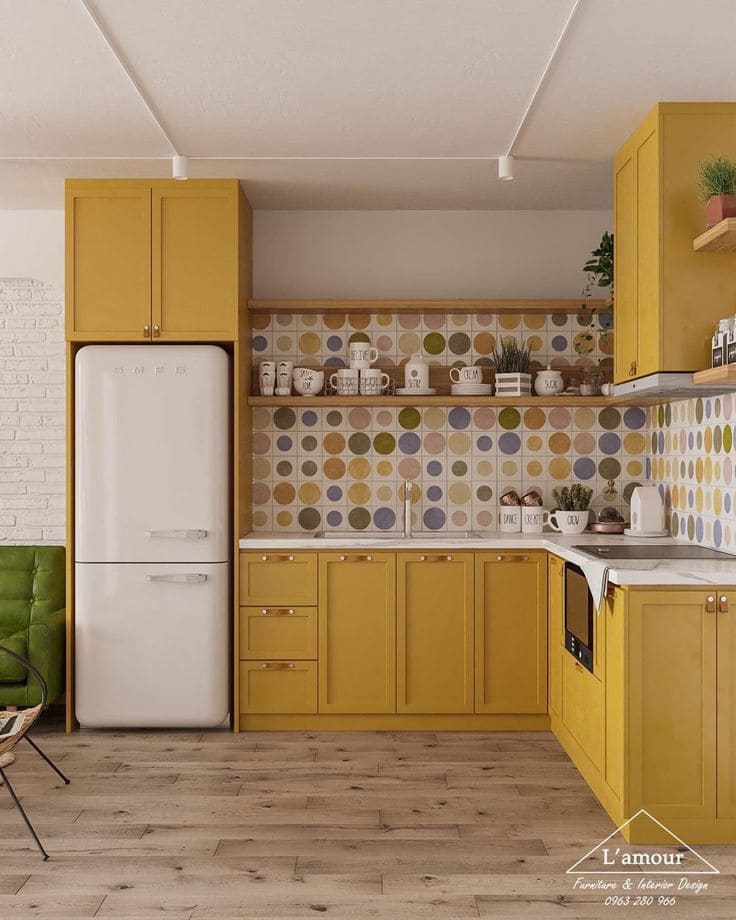 Playful Polka Dot Backsplash