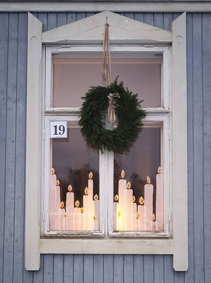 Scandinavian Candlelight Window