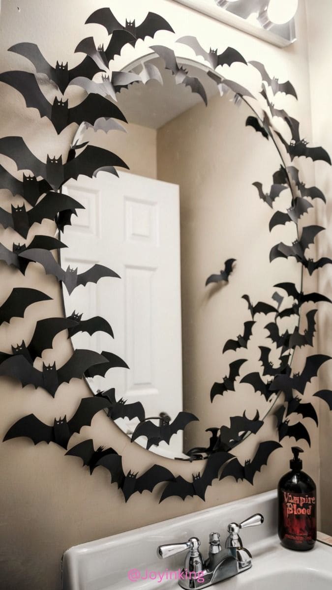 Swarm of Bats Mirror Frame