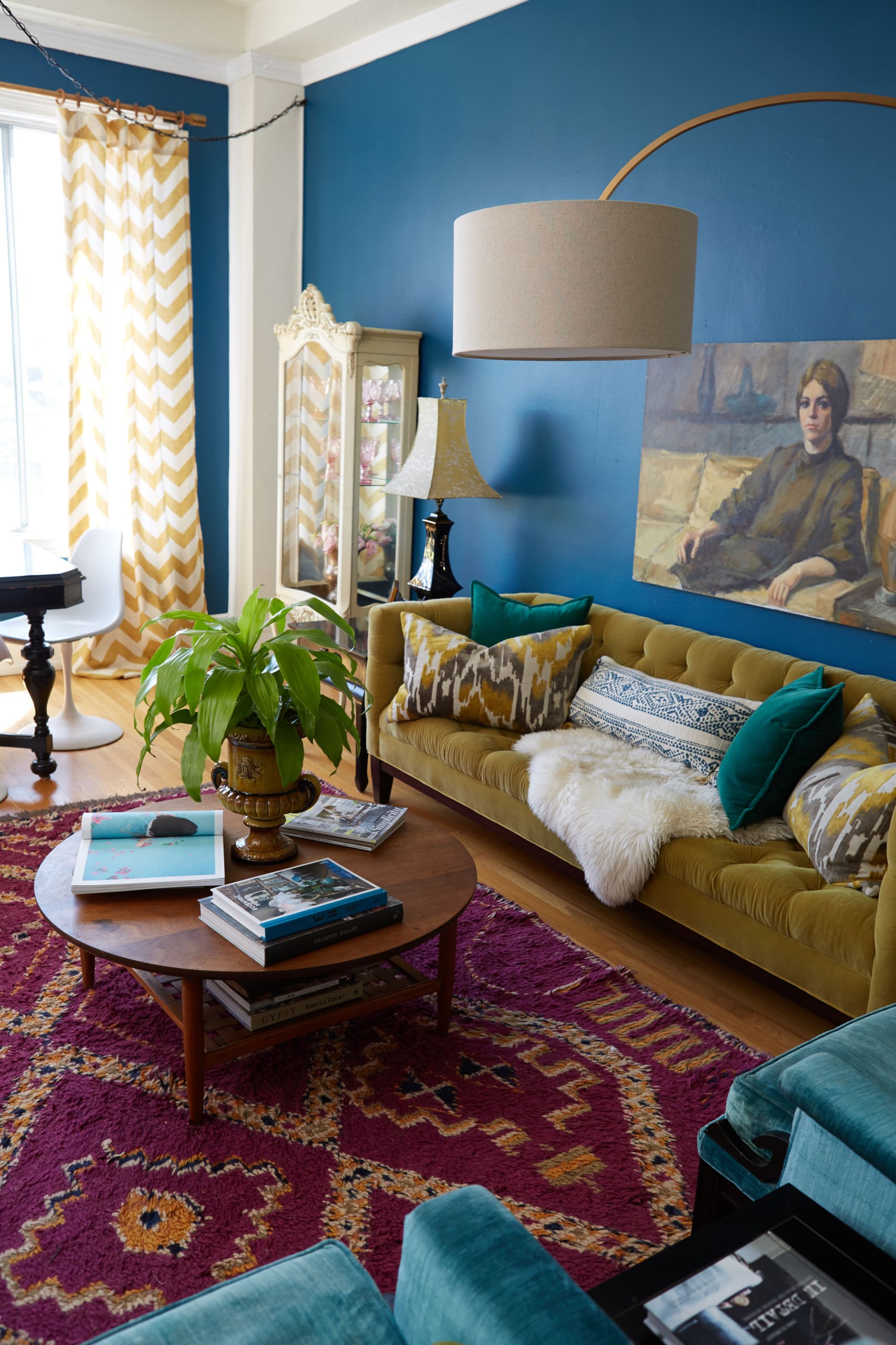 Vibrant Vintage Chic Living Room