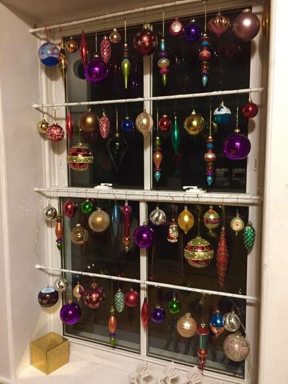 Vibrant Vintage Ornament Window
