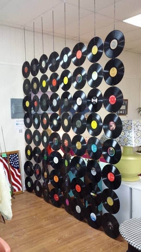 Vinyl Record Room Divider