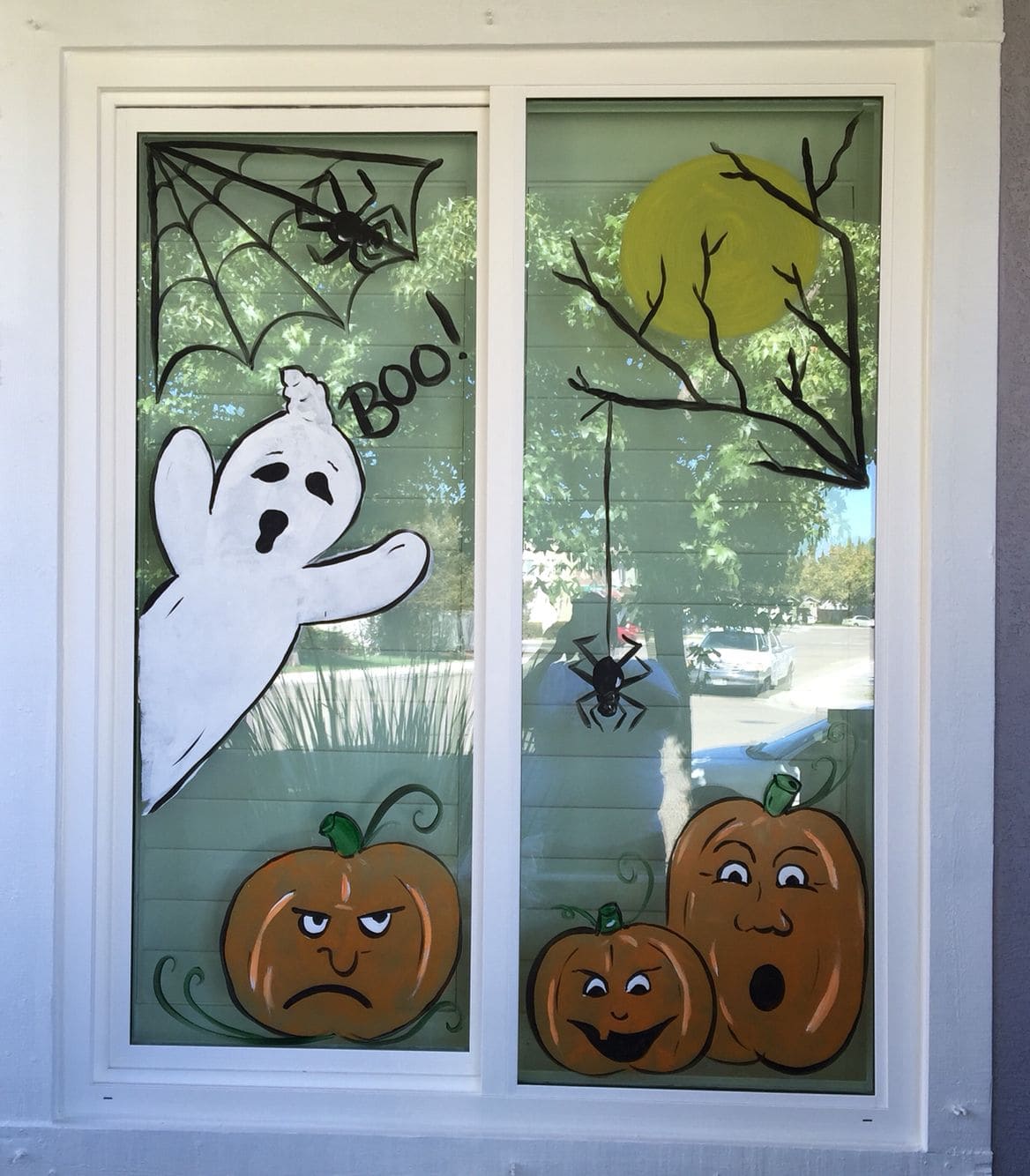 Whimsical Halloween Window Art