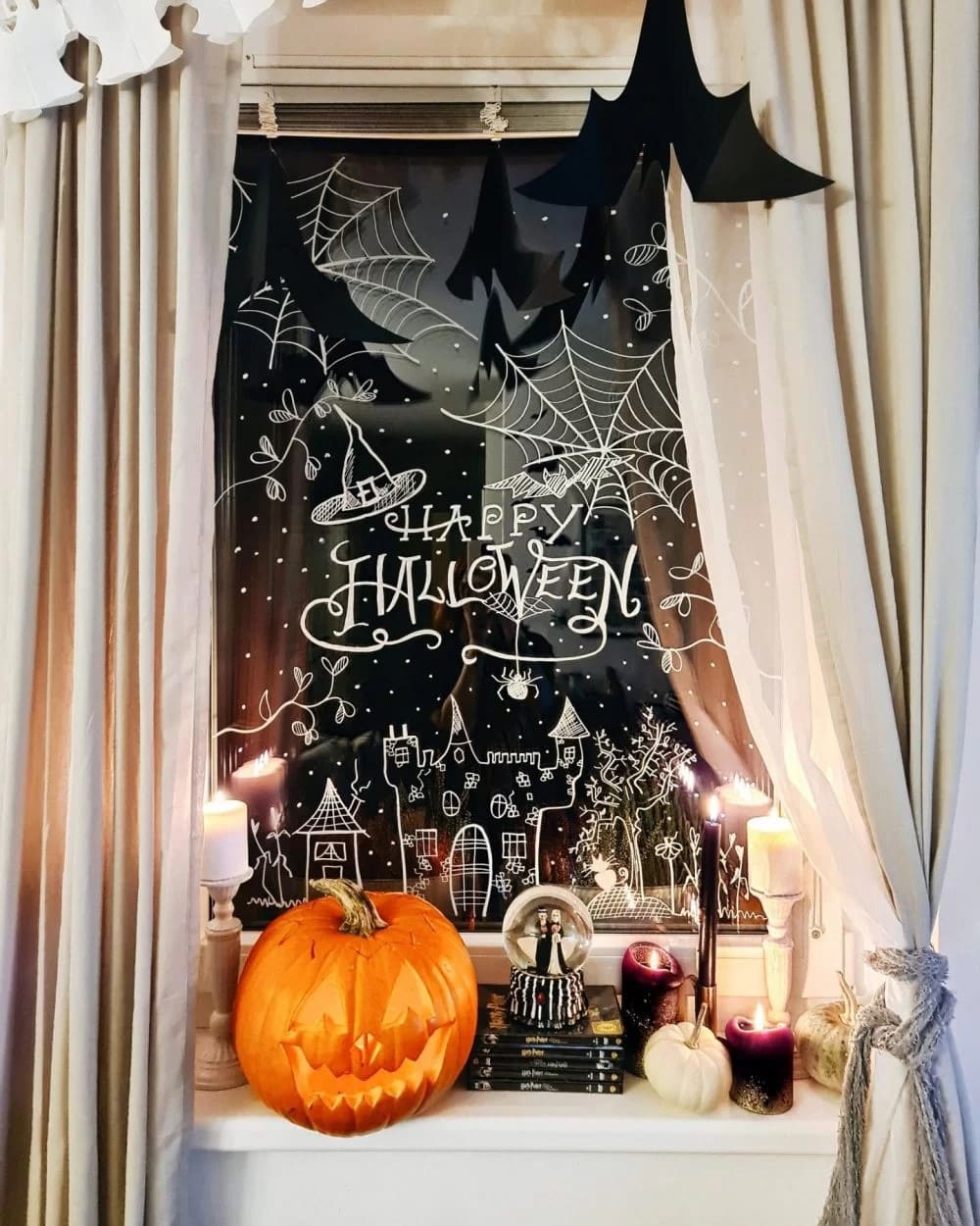 Whimsical Haunted Castle Window