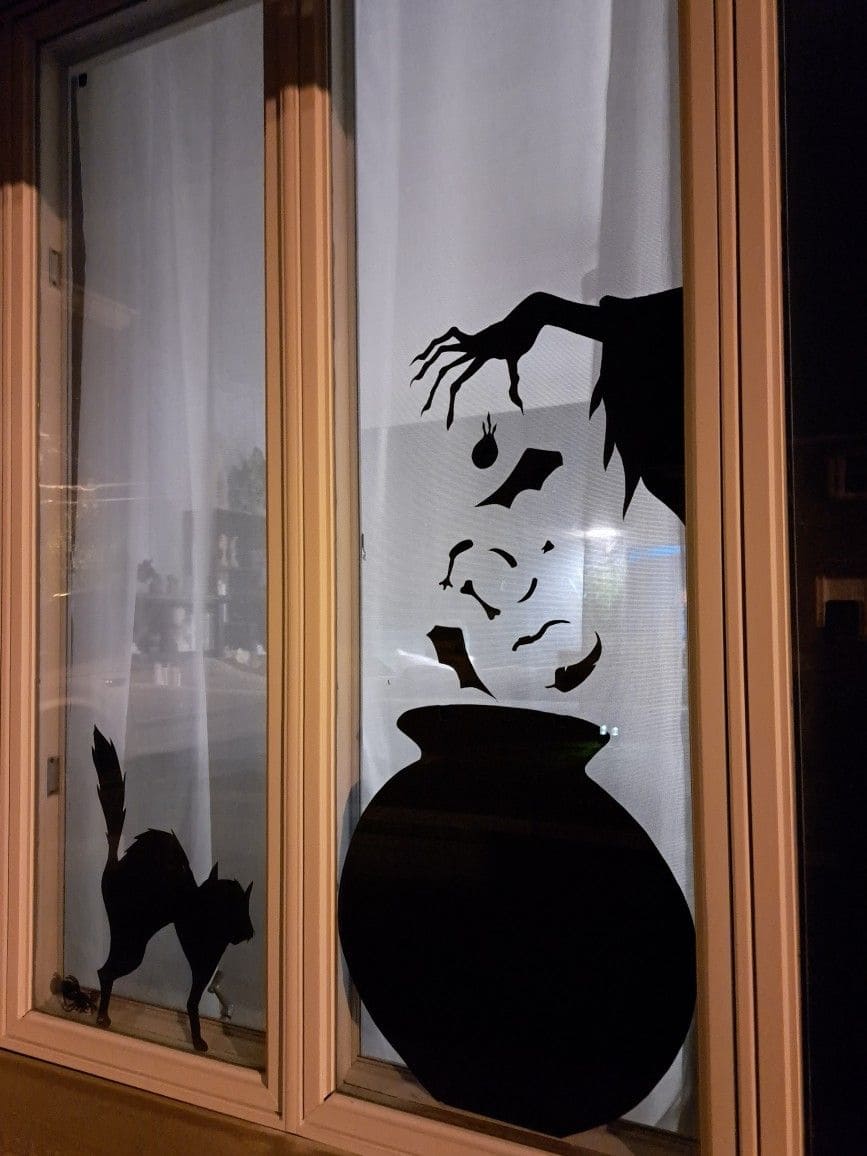 Witchs Brew Window Silhouette
