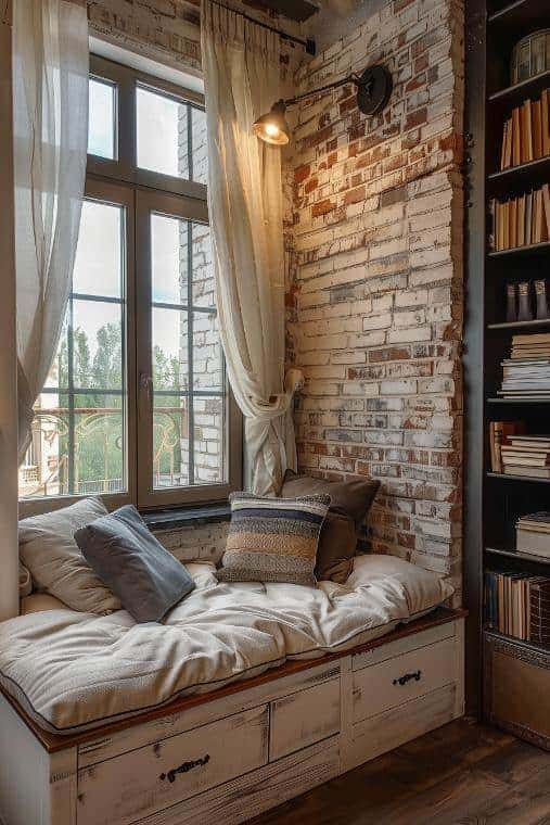 Cozy Industrial Window Nook