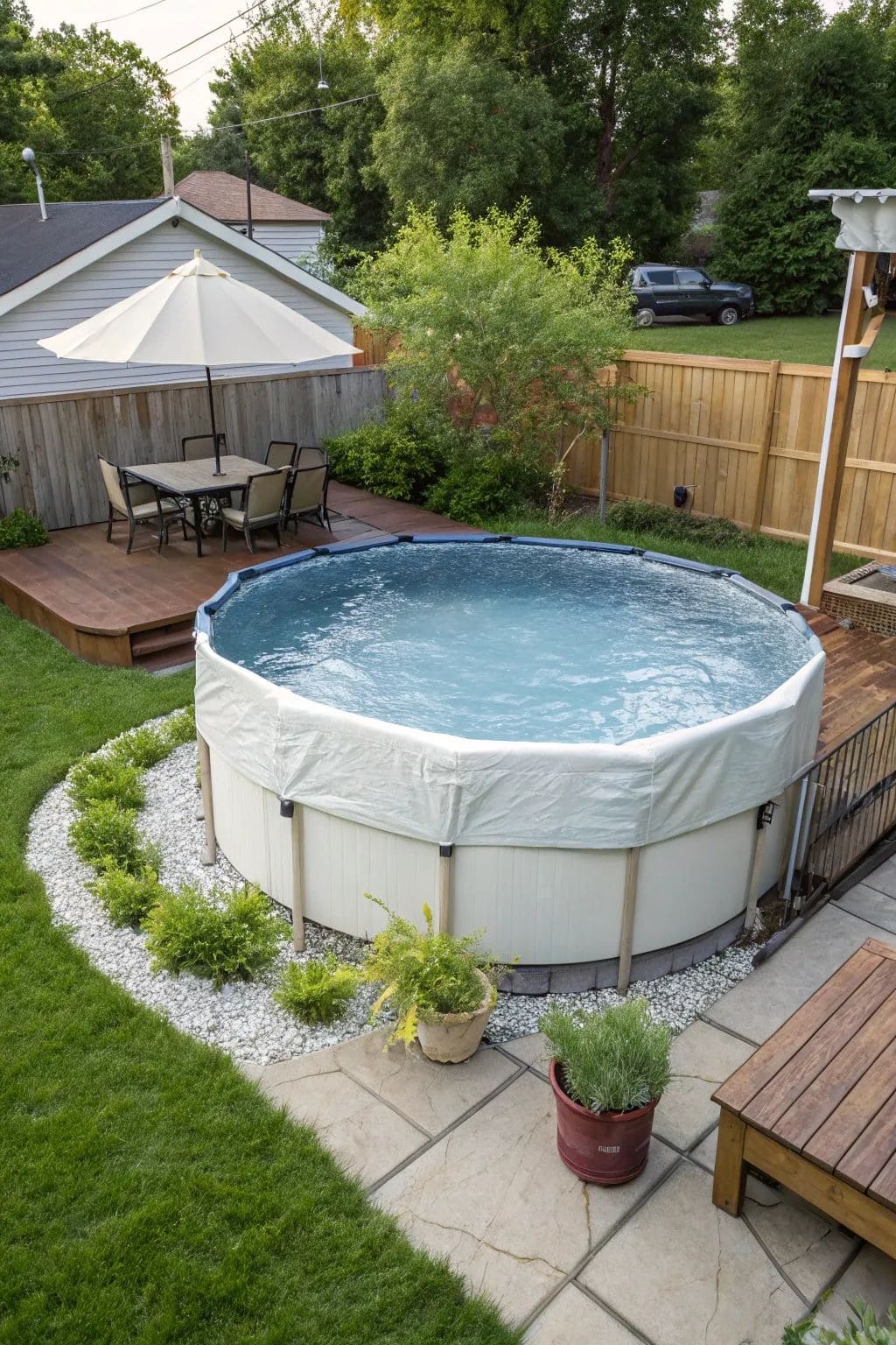 Elevated Above-Ground Pool Oasis