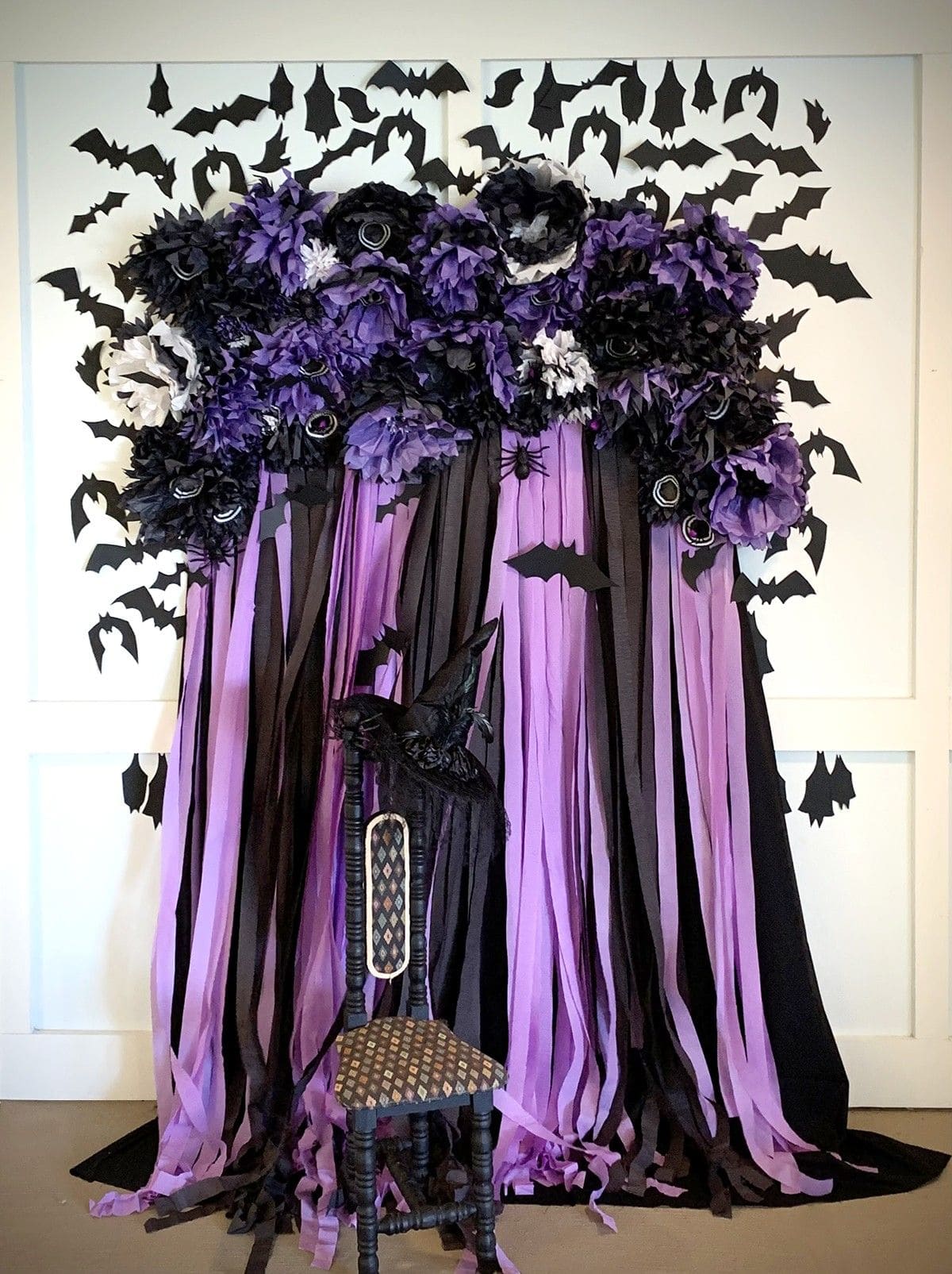 Enchanted Bat Garden Backdrop
