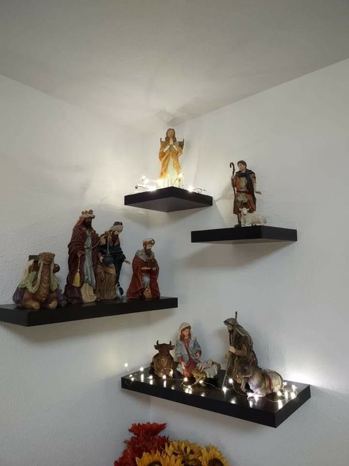 Floating Shelf Nativity Wall Display