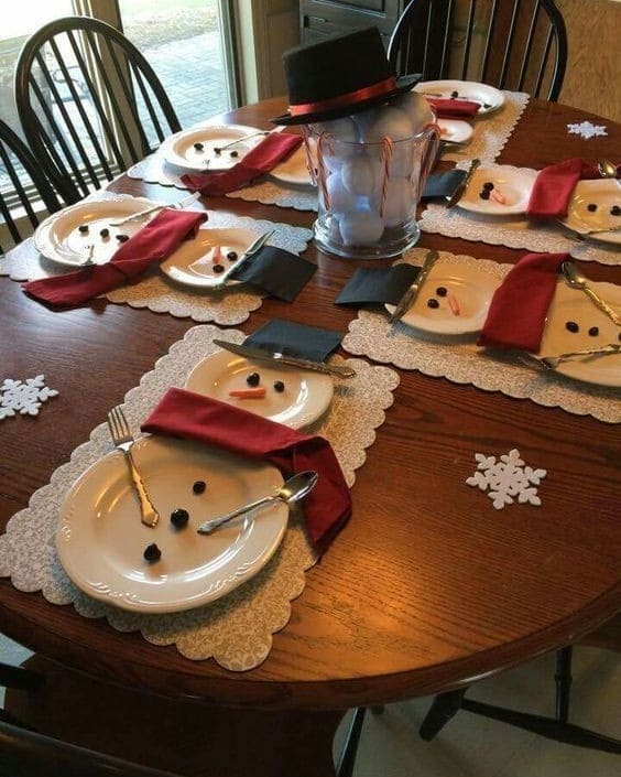 Frosty Snowman Table