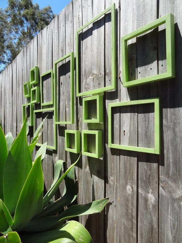 Geometric Green Frame Wall Art