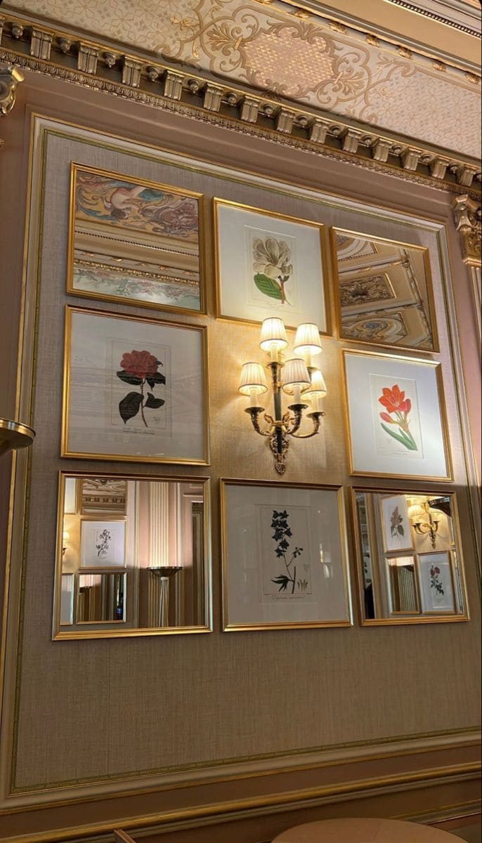 Golden Elegance Gallery Wall