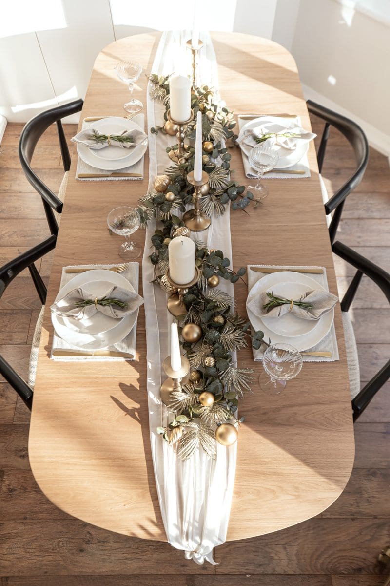 Golden Glow Minimalist Table