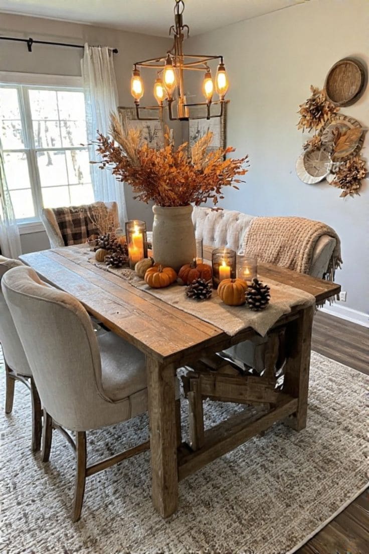 Golden Harvest Glow Dining Table