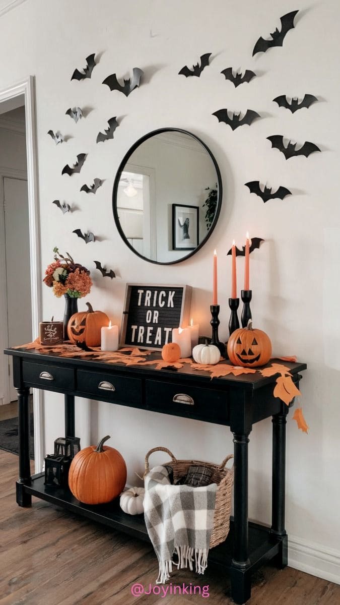 Halloween Console Table Styling
