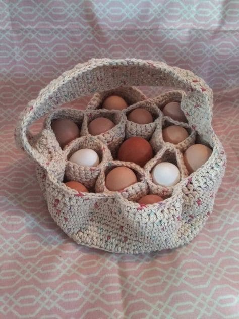 Handmade Crochet Egg Basket