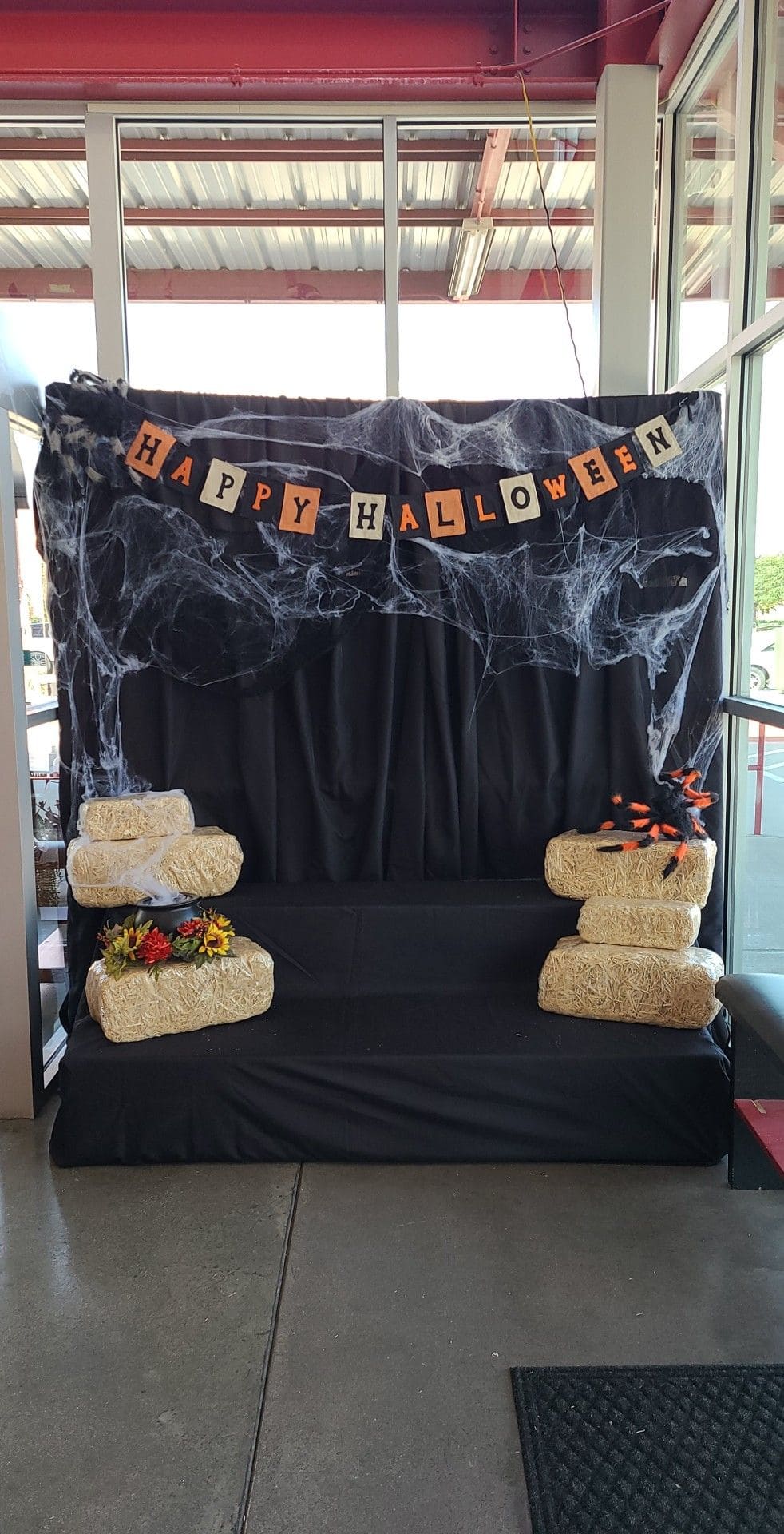 Hay Bale Halloween Photo Booth