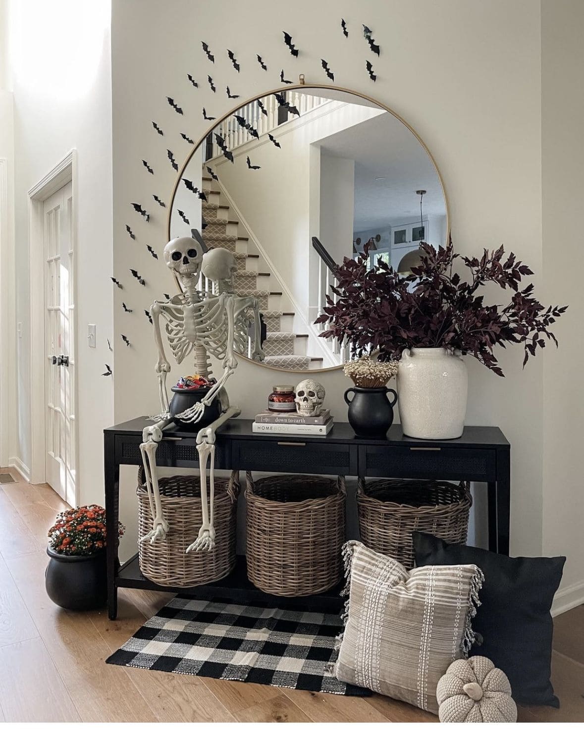 Skeleton Lounge Halloween Console Table