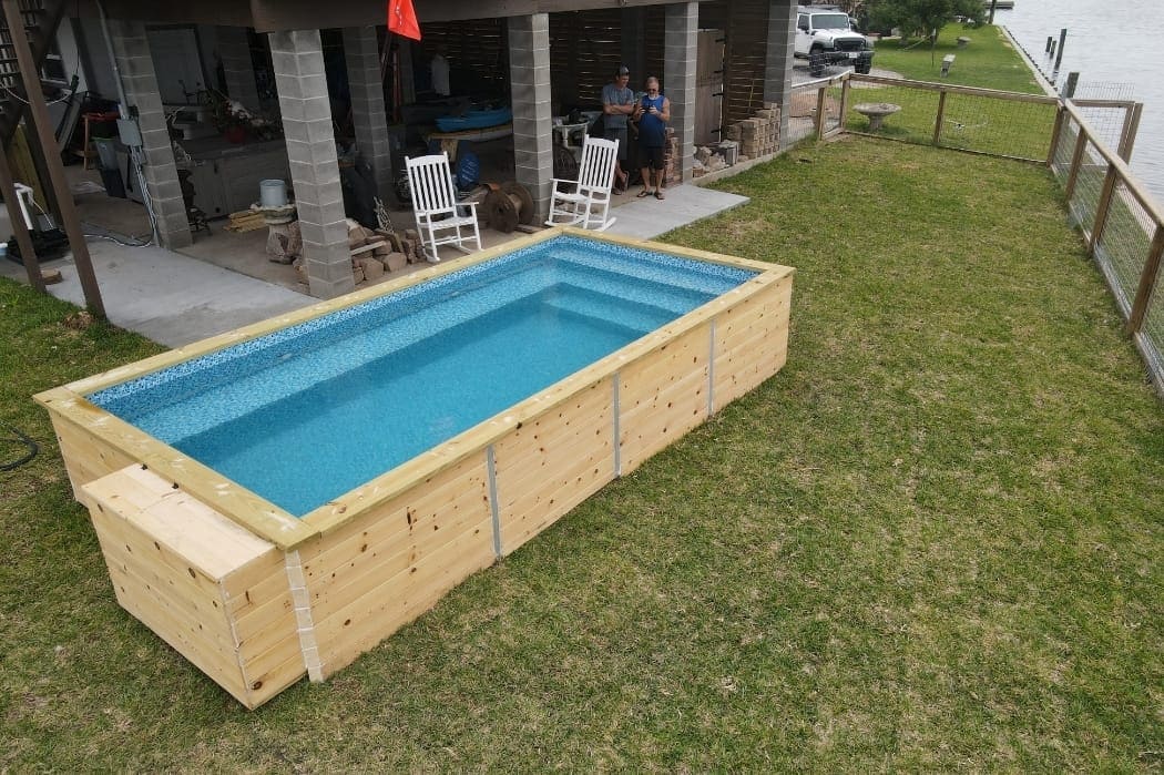 Sleek Rectangular Above-Ground Pool