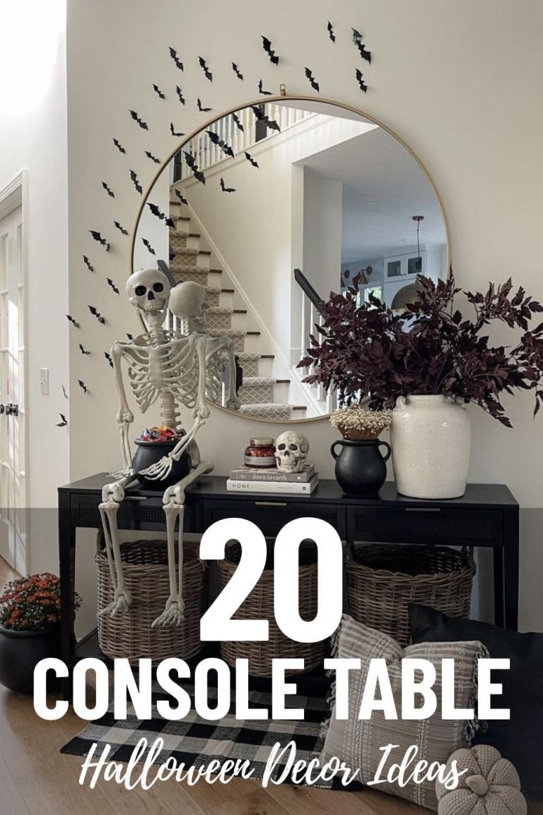 20 Spooky Halloween Console Table Ideas To Haunt Your Entryway in Style