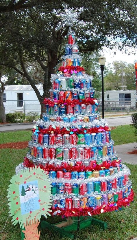 Upcycled Soda Can Christmas Tree