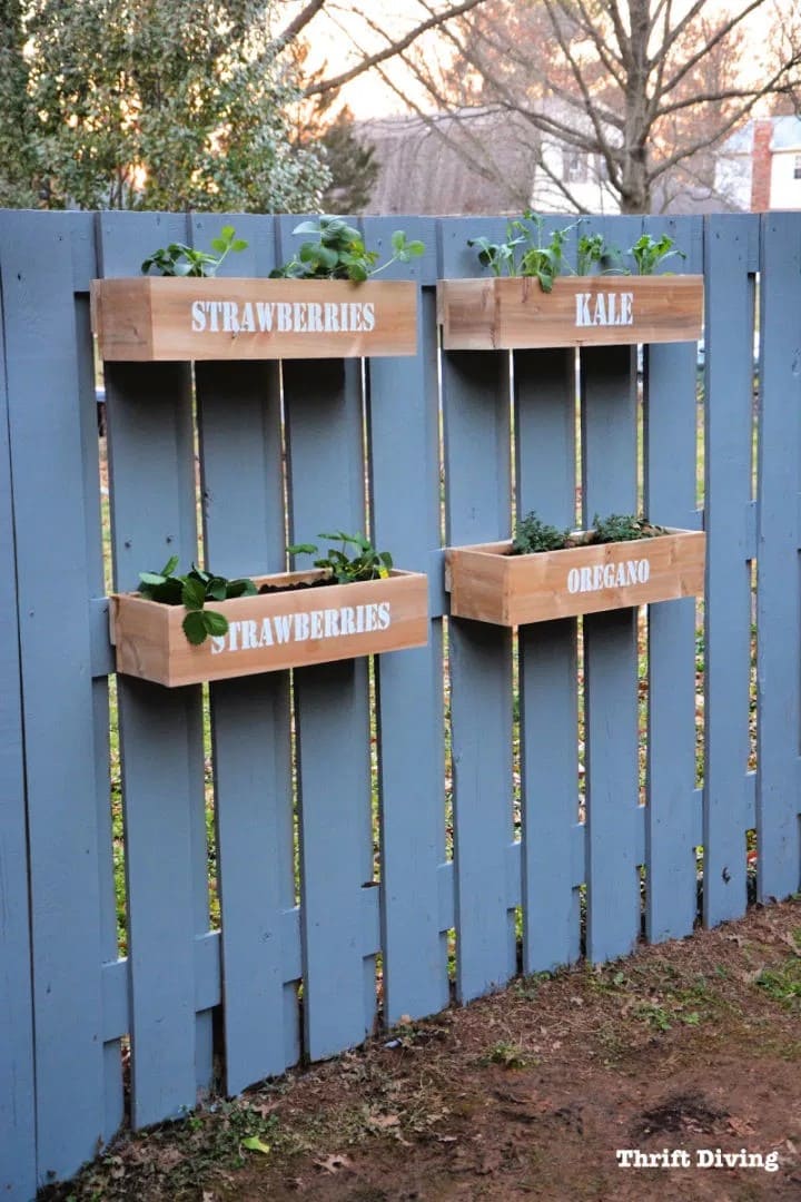 Vertical Fence Planter Boxes