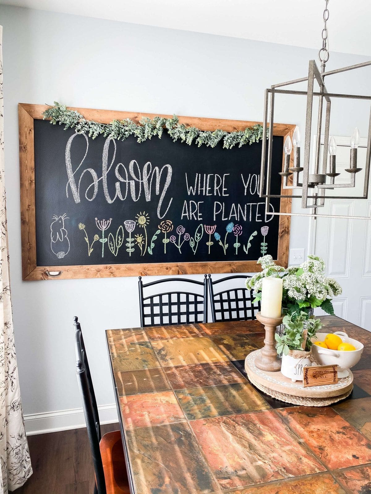 Blooming Dining Room Chalkboard