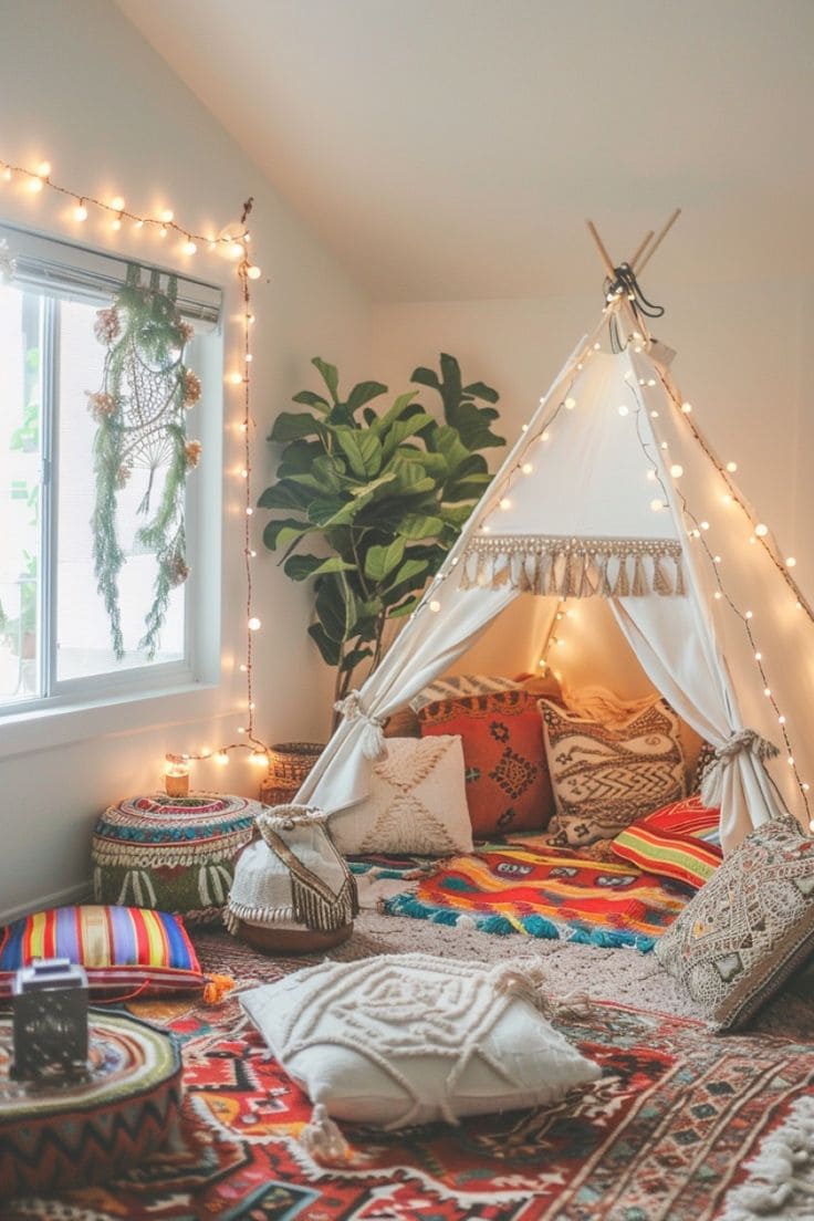 Bohemian Retreat Tent Corner