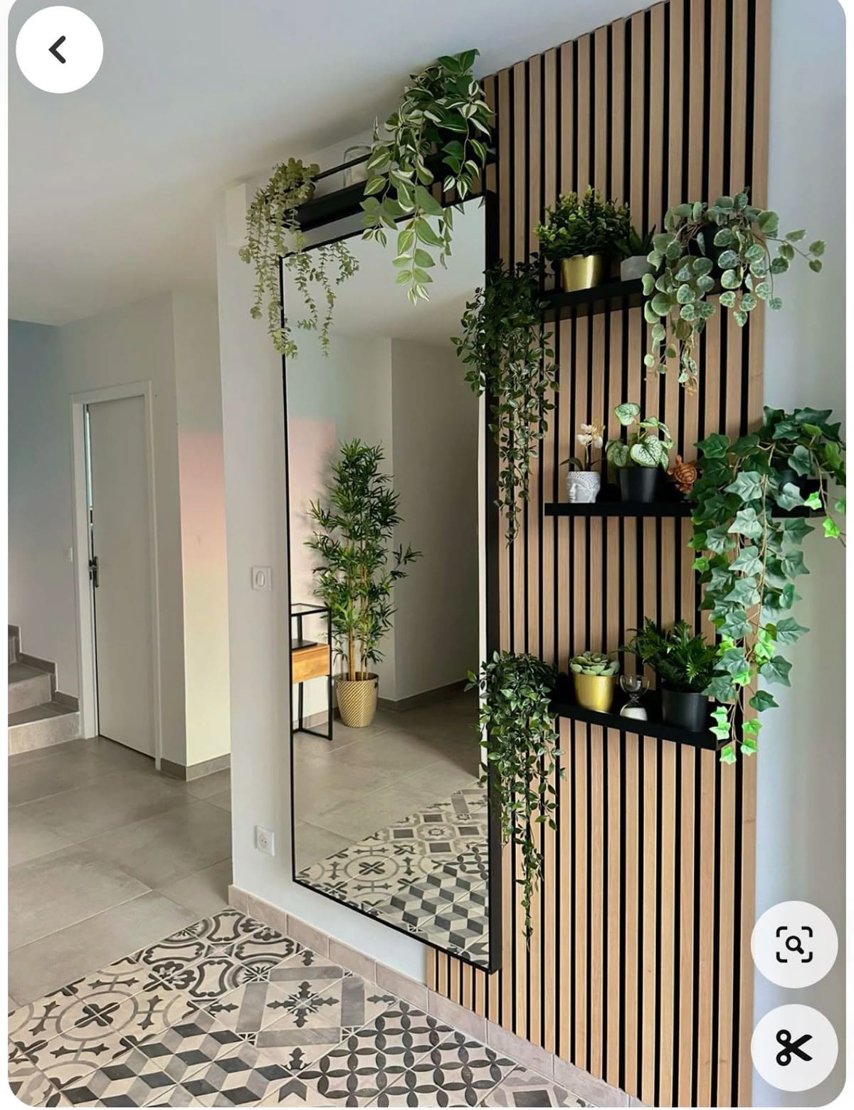 Botanical Mirror Wall Feature