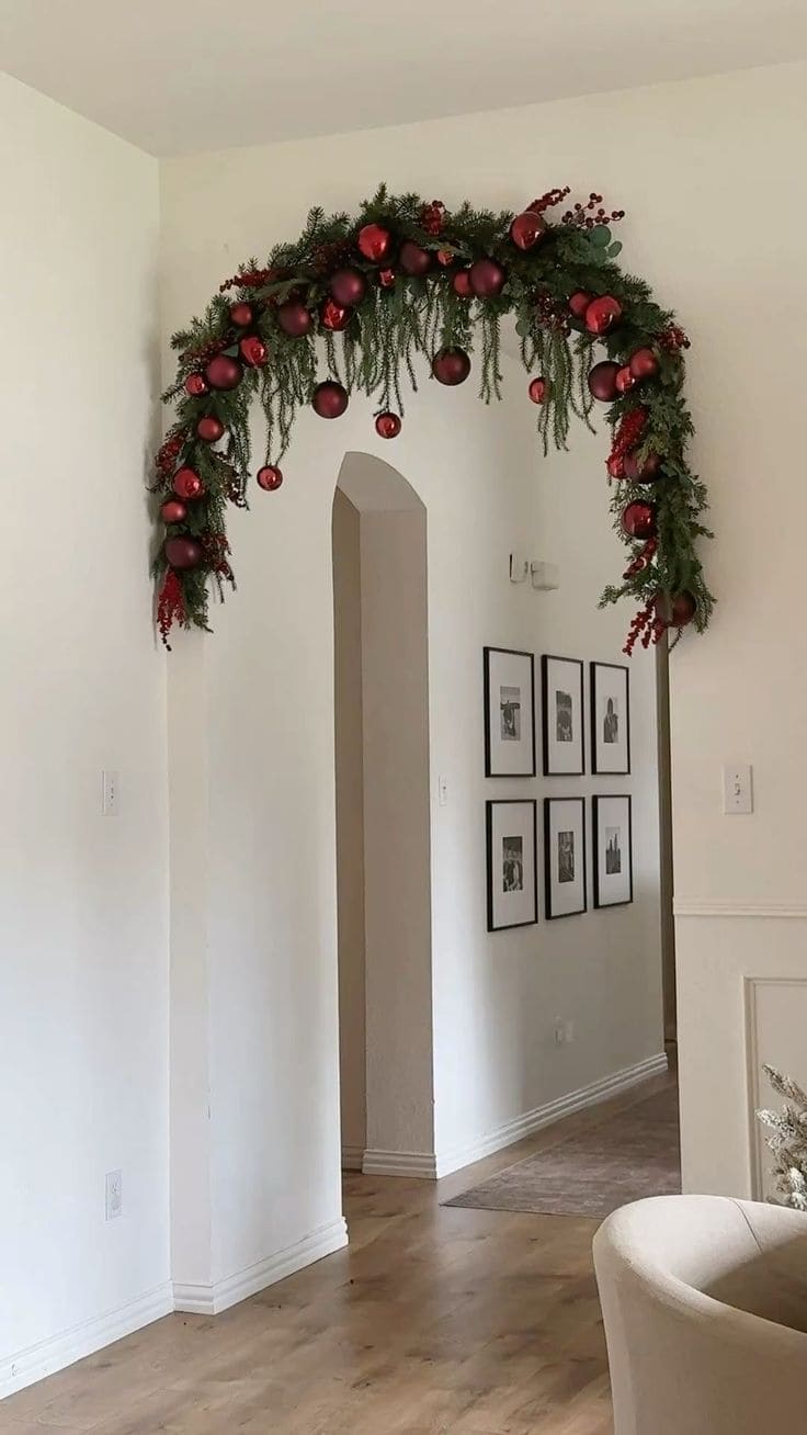 Classic Red Ornament Archway