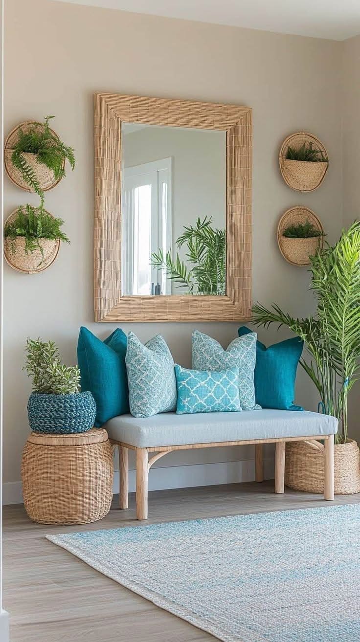 Coastal-Inspired Entryway Nook