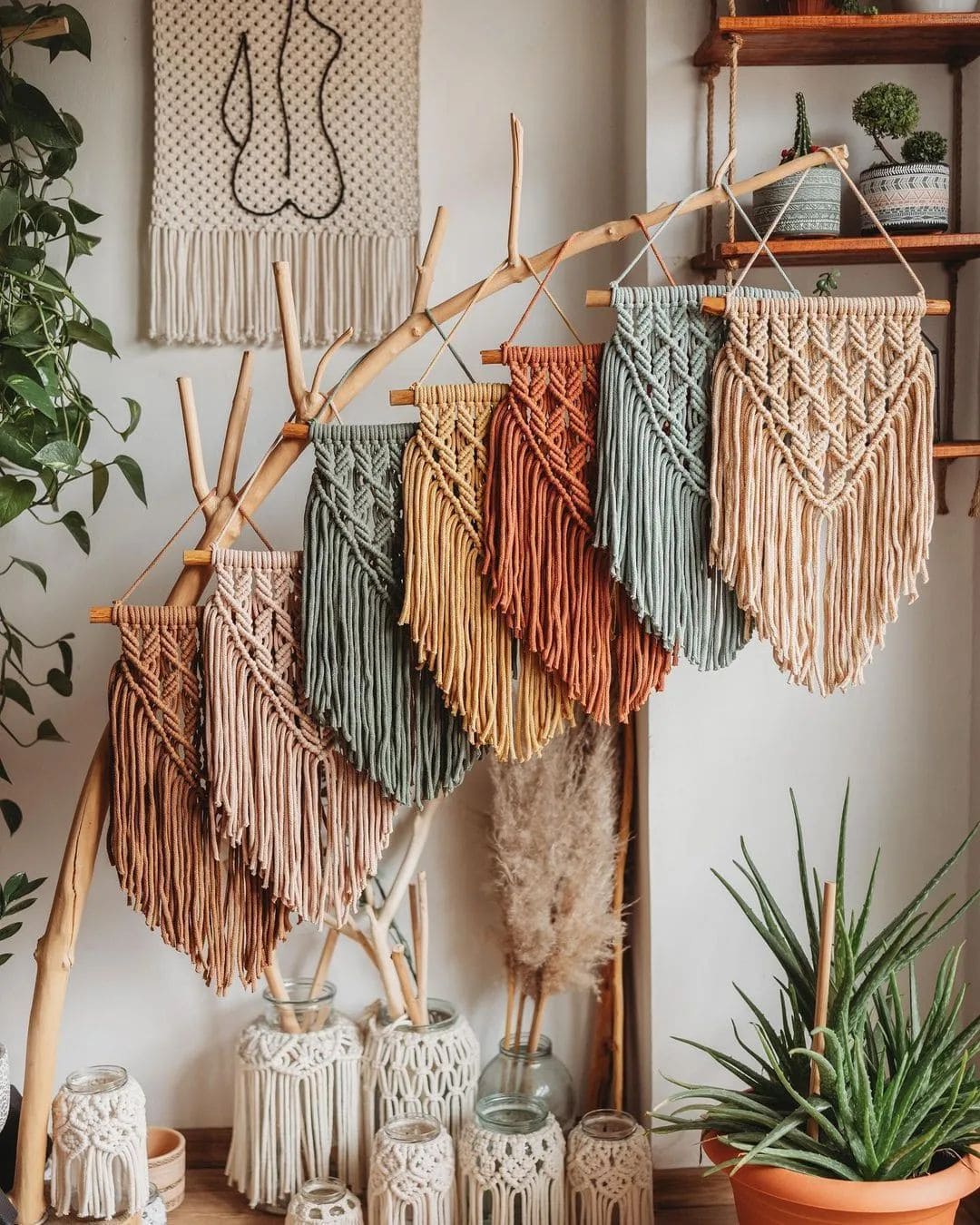 Colorful Macramé Wall Banners