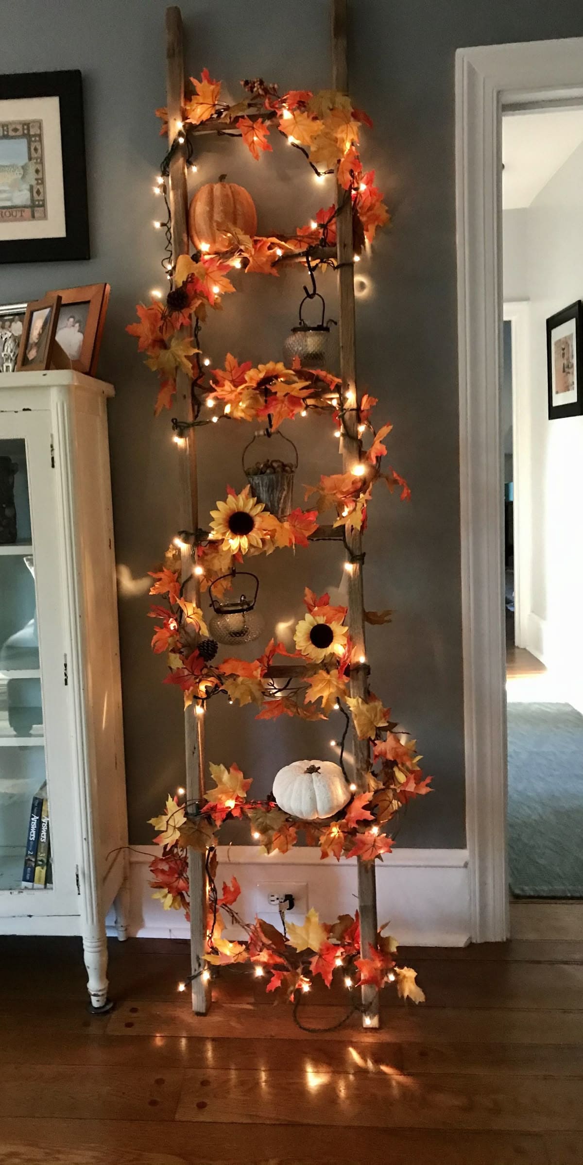 Cozy Autumn Ladder Display