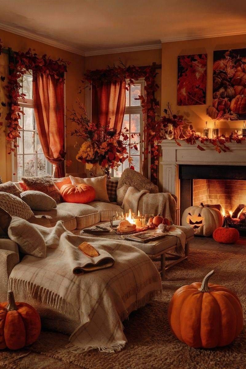 Cozy Autumn Living Room Glow