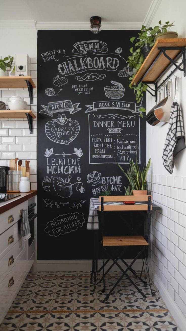 Creative Chalkboard Kitchen Menu