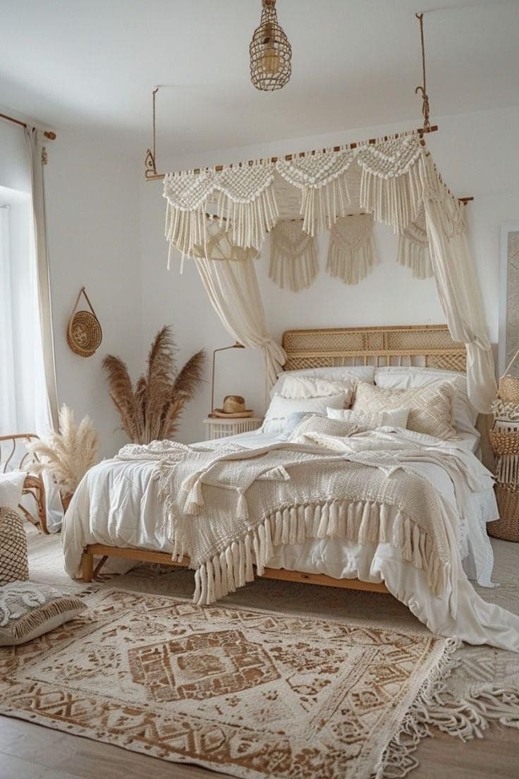 Dreamy Macramé Canopy Bedroom