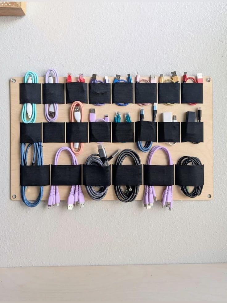Elastic Band Cable Organizer Board