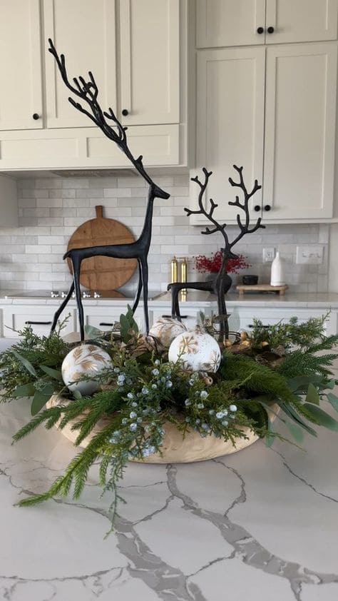 Elegant Reindeer Forest Centerpiece