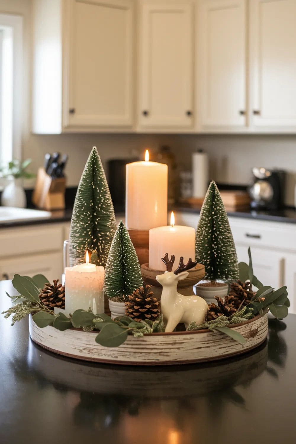 Evergreen Forest Candle Centerpiece