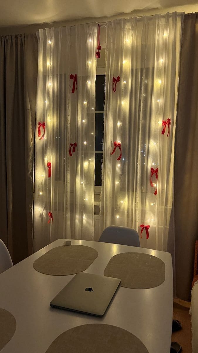 Festive Sheer Light Curtains