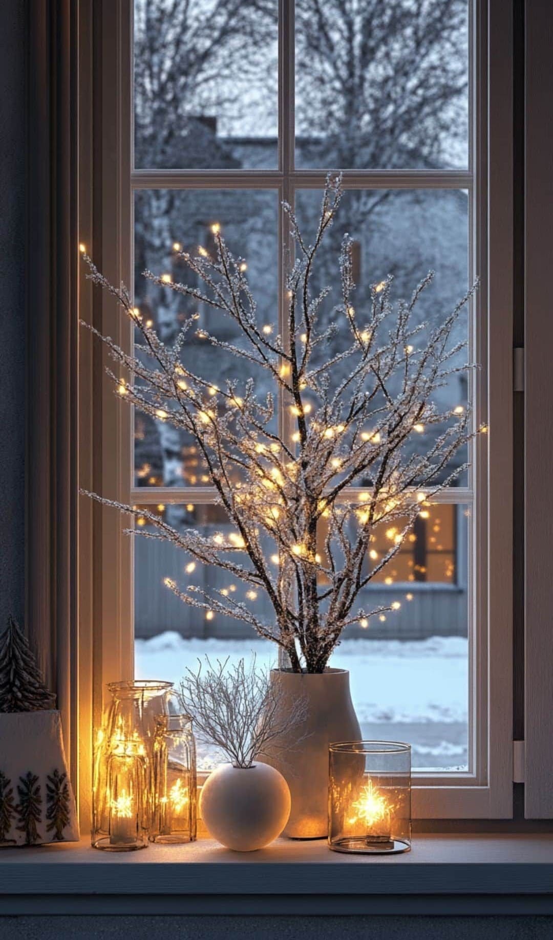 Frosted Branch Glow Display