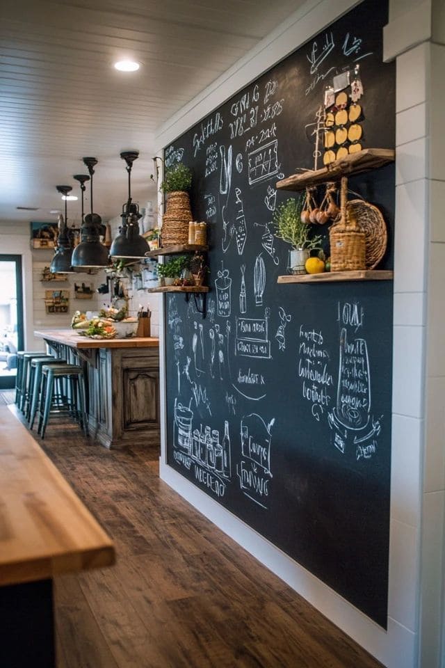 Full-Length Kitchen Chalkboard Wall
