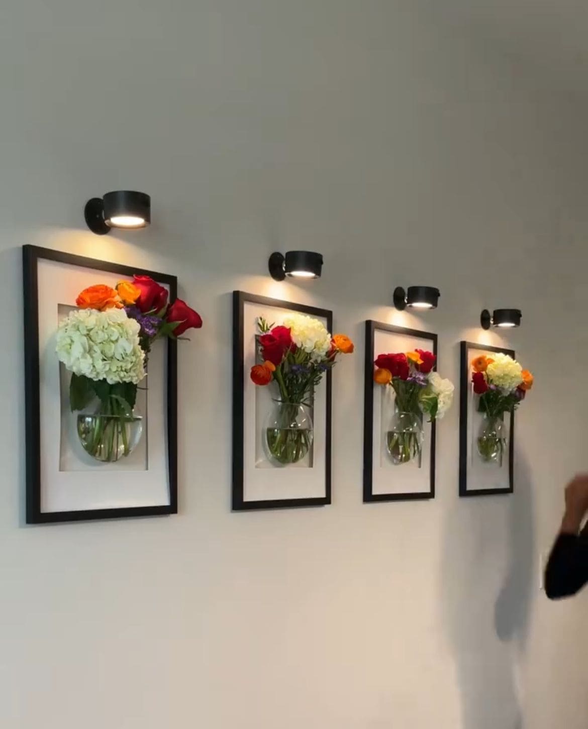 Gallery Wall of Fresh Florals