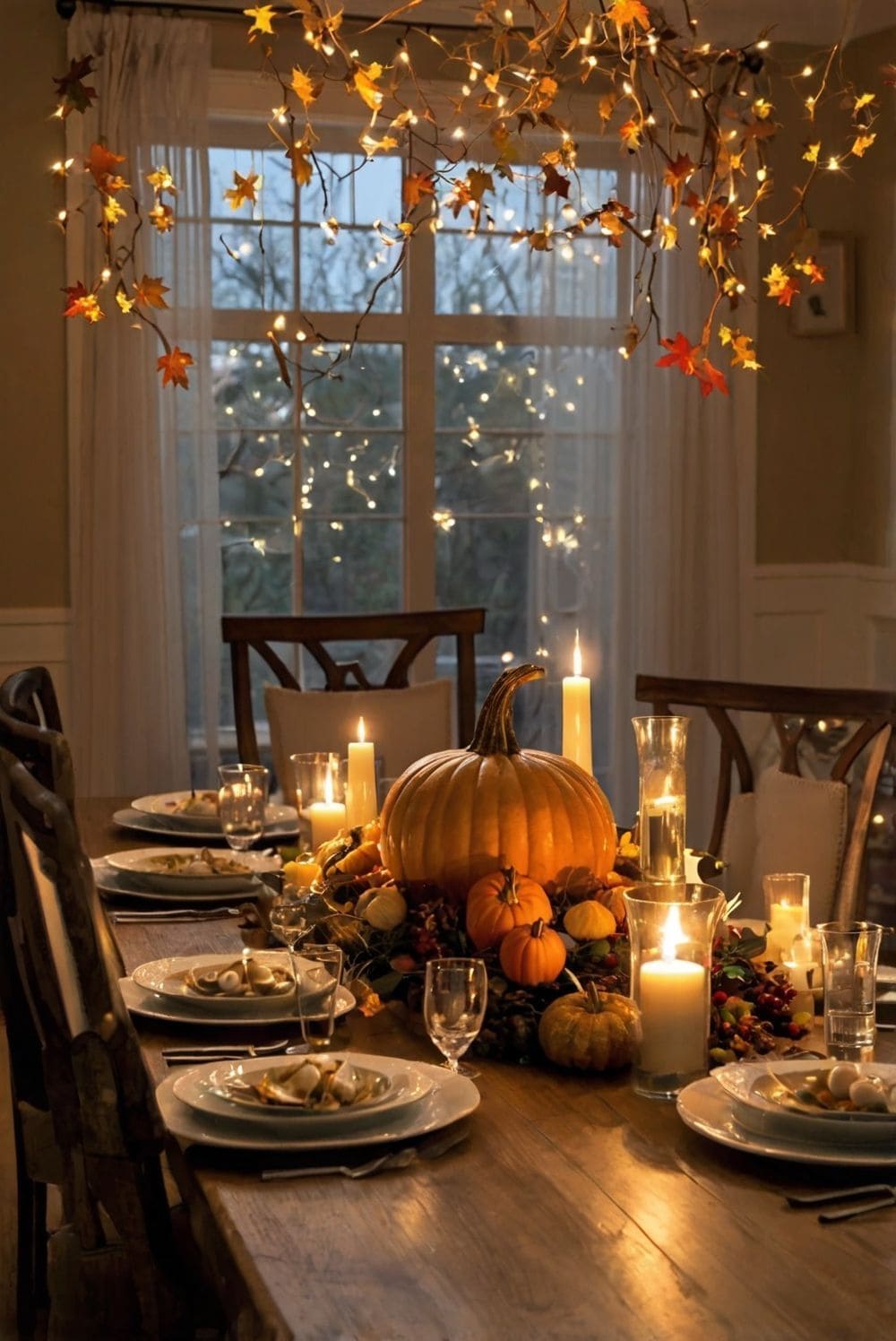 Golden Glow Pumpkin Dinner Table
