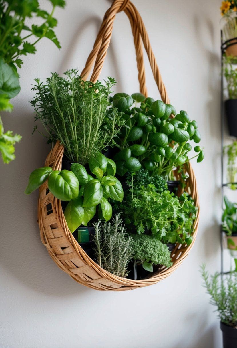 Hanging Basket Herb Garden