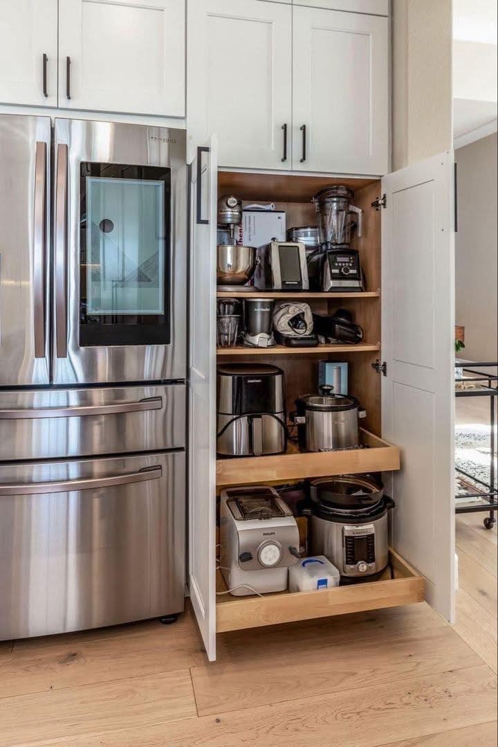 Hidden Kitchen Appliance Pantry