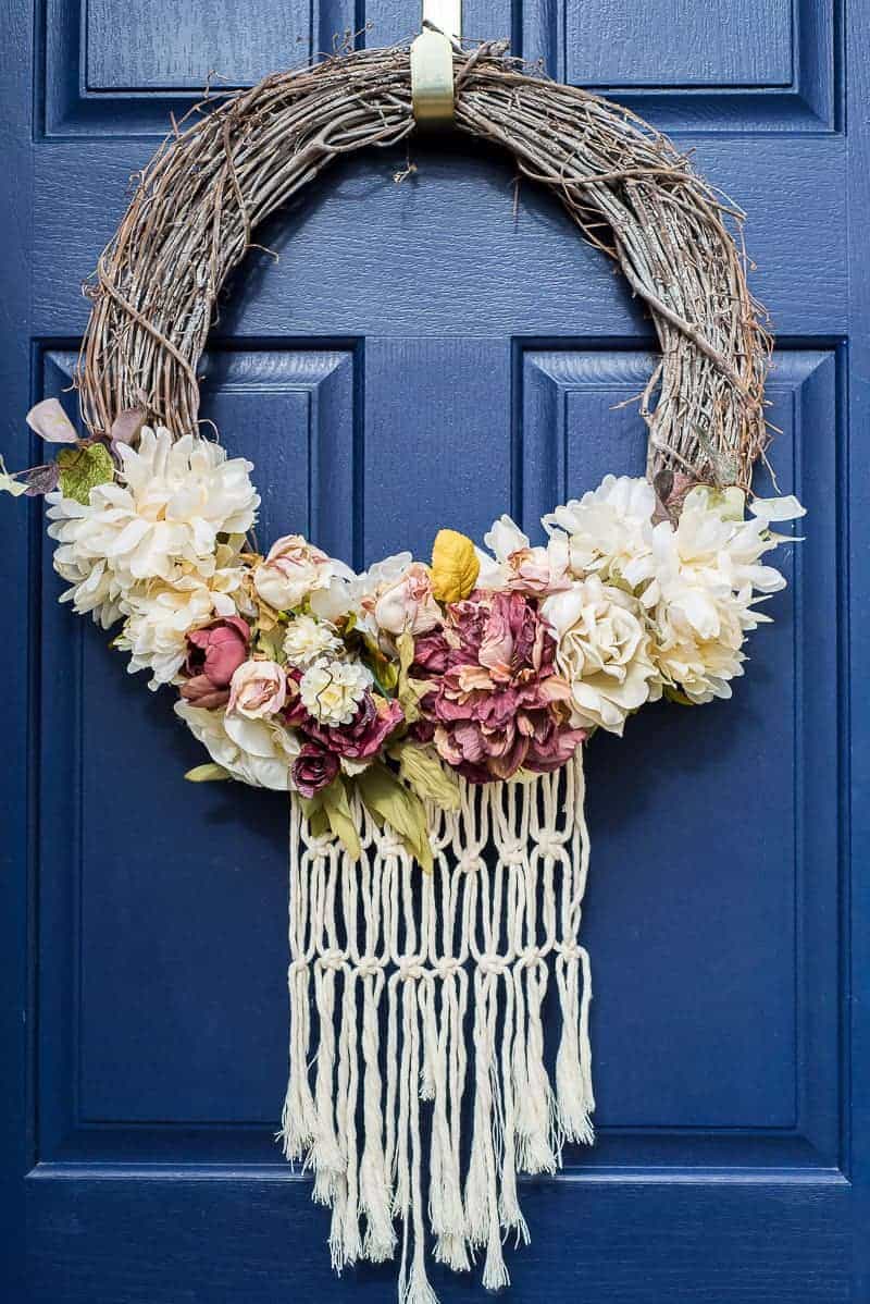 Macramé Floral Door Wreath
