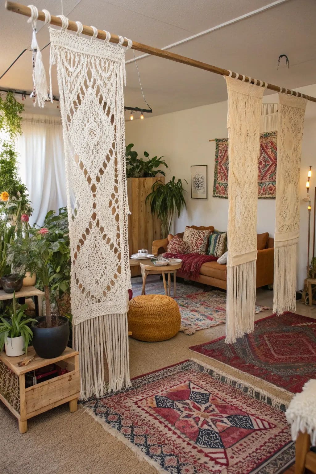 Macramé Room Divider Panels